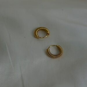 Mini hoop earrings 18KT gold dipped